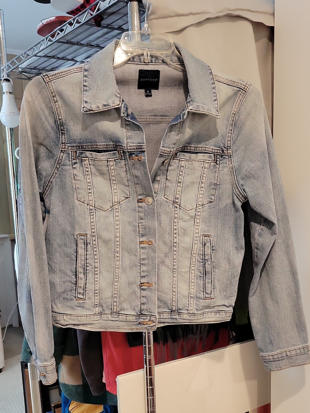 Just USA Pale Blue Denim Trucker Jacket